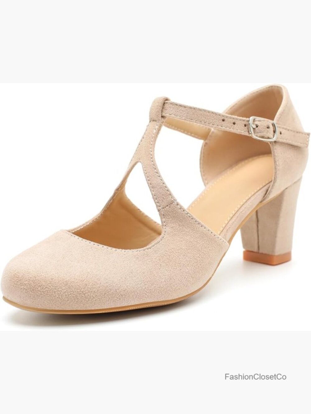 Womens T-Strap Mary Jane Dress Shoes Block Heel Pumps Cutout 1920s